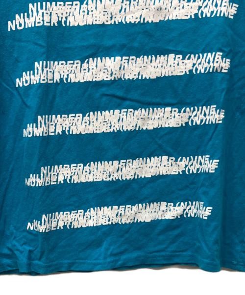 Number (N)ine Logo Print T-Shirt Men L Sky Blue Cotton