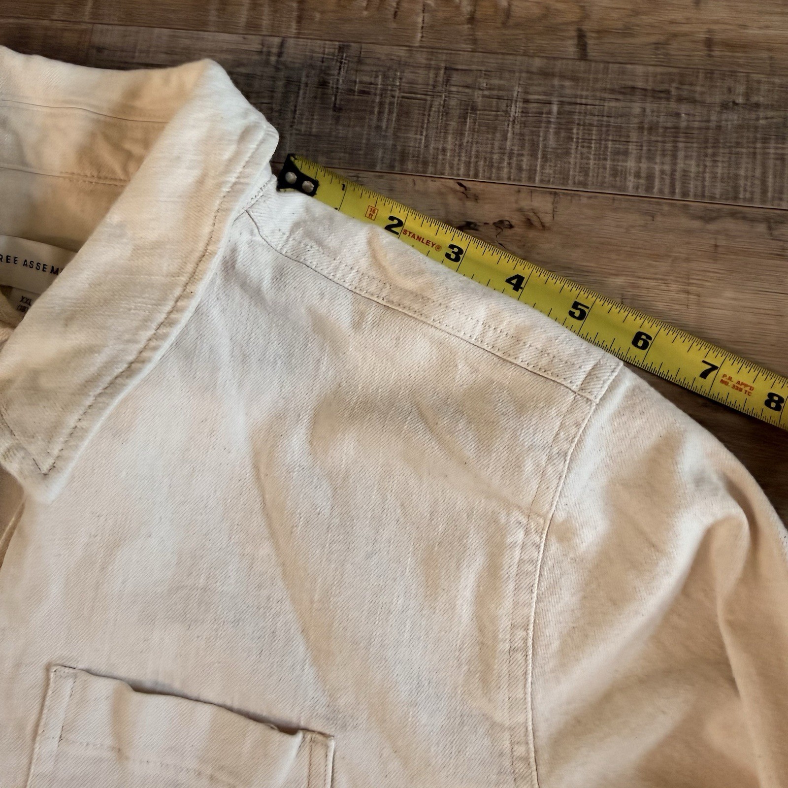 Free Assembly Beige Full Zip Casual Jacket XXL (18) Spring cottagecore brunch