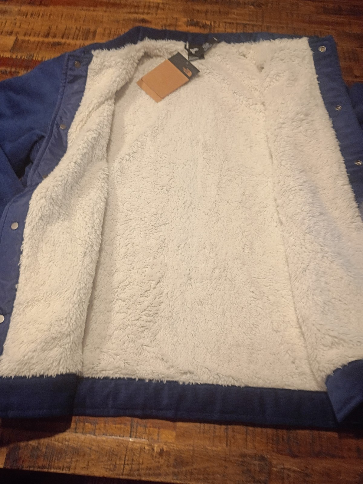 Mens North Face SherpaLined Junction Jacket Shacket EstateBlue SnapPocket Sz XL