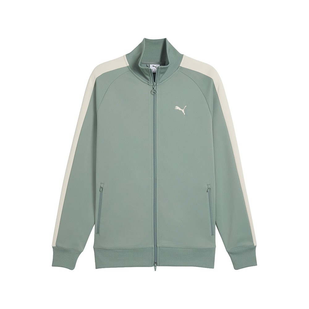 PUMA T7 Always On Full Zip Track Jacket Mens Green Casual Athletic Outerwear 629