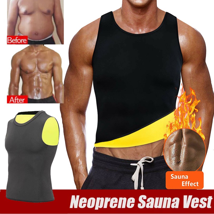 Men Sauna Suit Waist Trainer Neoprene Sweat Vest Body Shaper Fajas Para Hombres