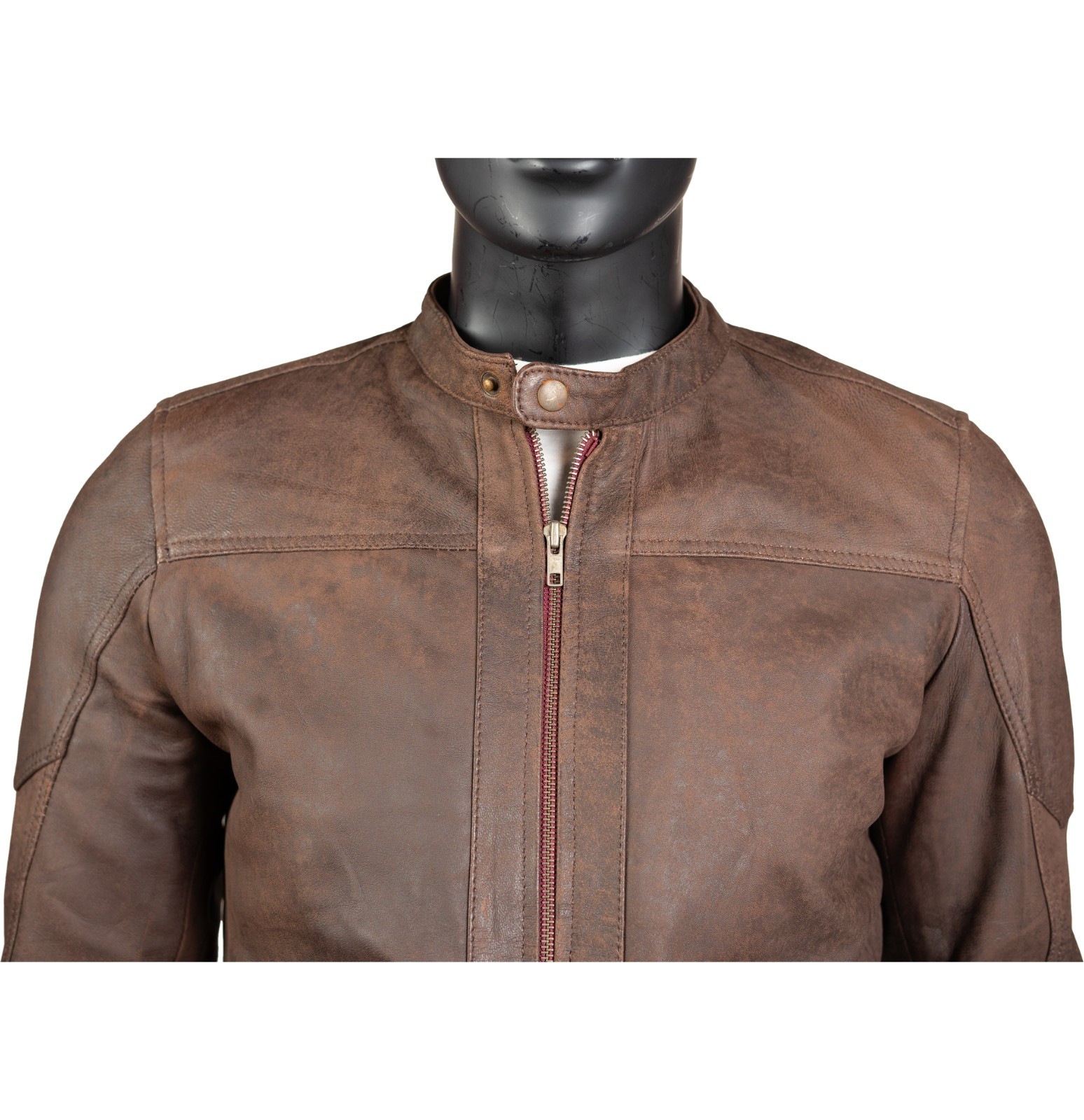 RZ Signature: Leather jacket-MEN Color-Brown Matt size S/M/L/XL/XXL/XXXL