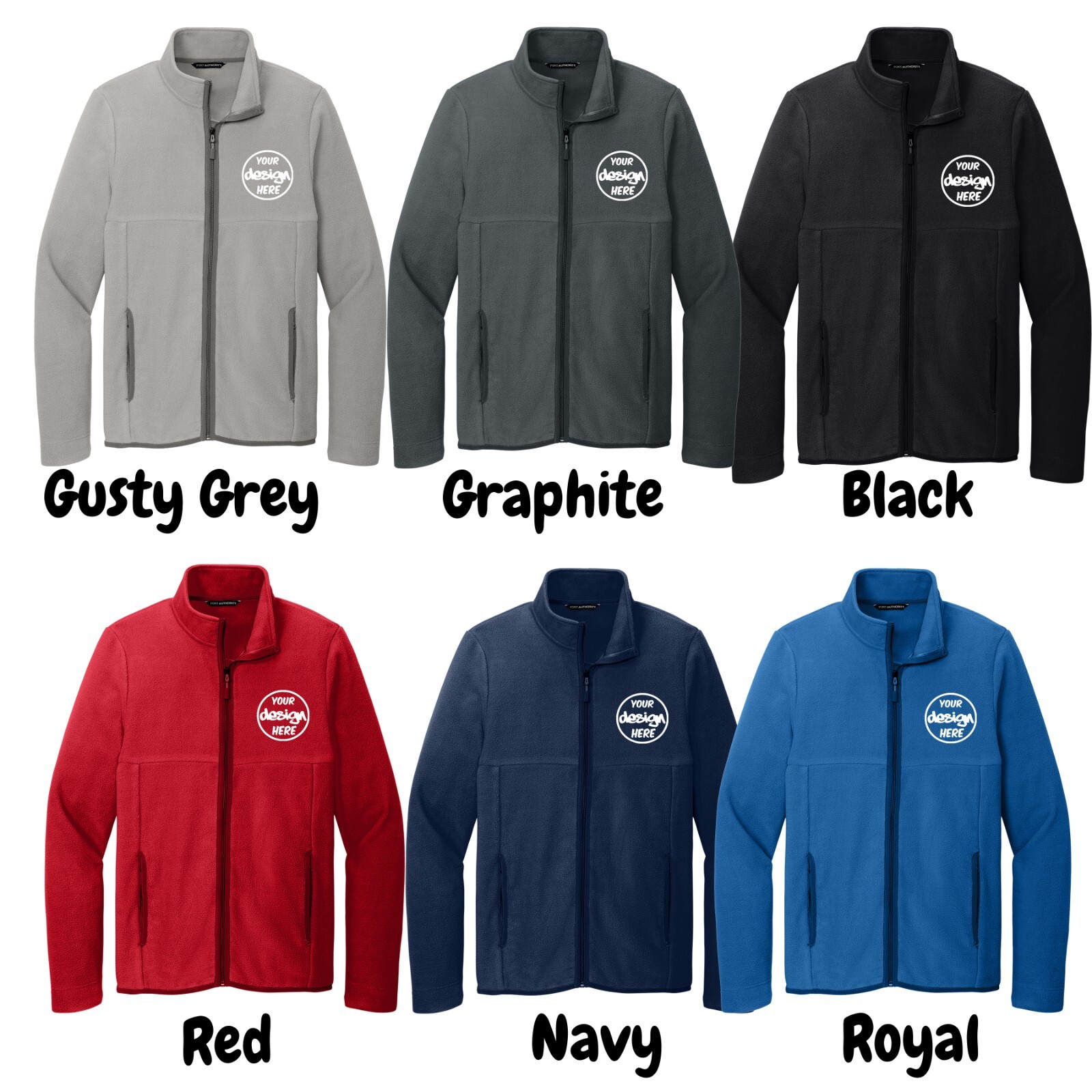 Ink Stitch Add your Own Custom Logo Texts Custom Men Connection Fleece Jacket