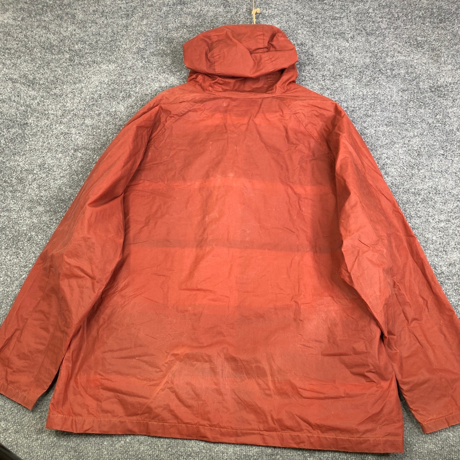 Freeman Seattle Waxed Cotton Raincoat Mens XXL Red Plaid Lined Hooded Jacket USA