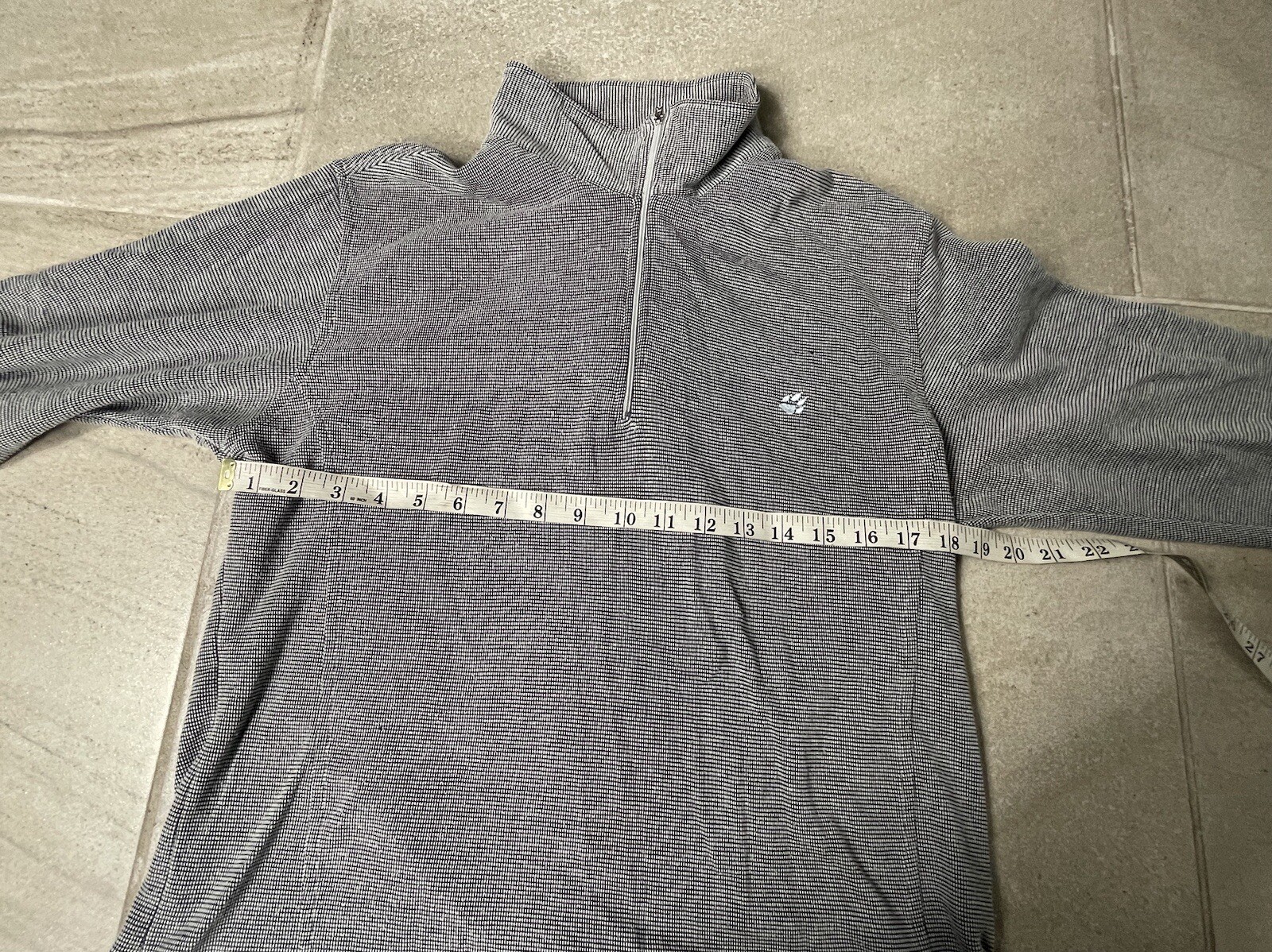 JACK WOLFSKIN Unisex Fleece 1/4 Zip Jacket Sweater White Back Medium USA SELLER