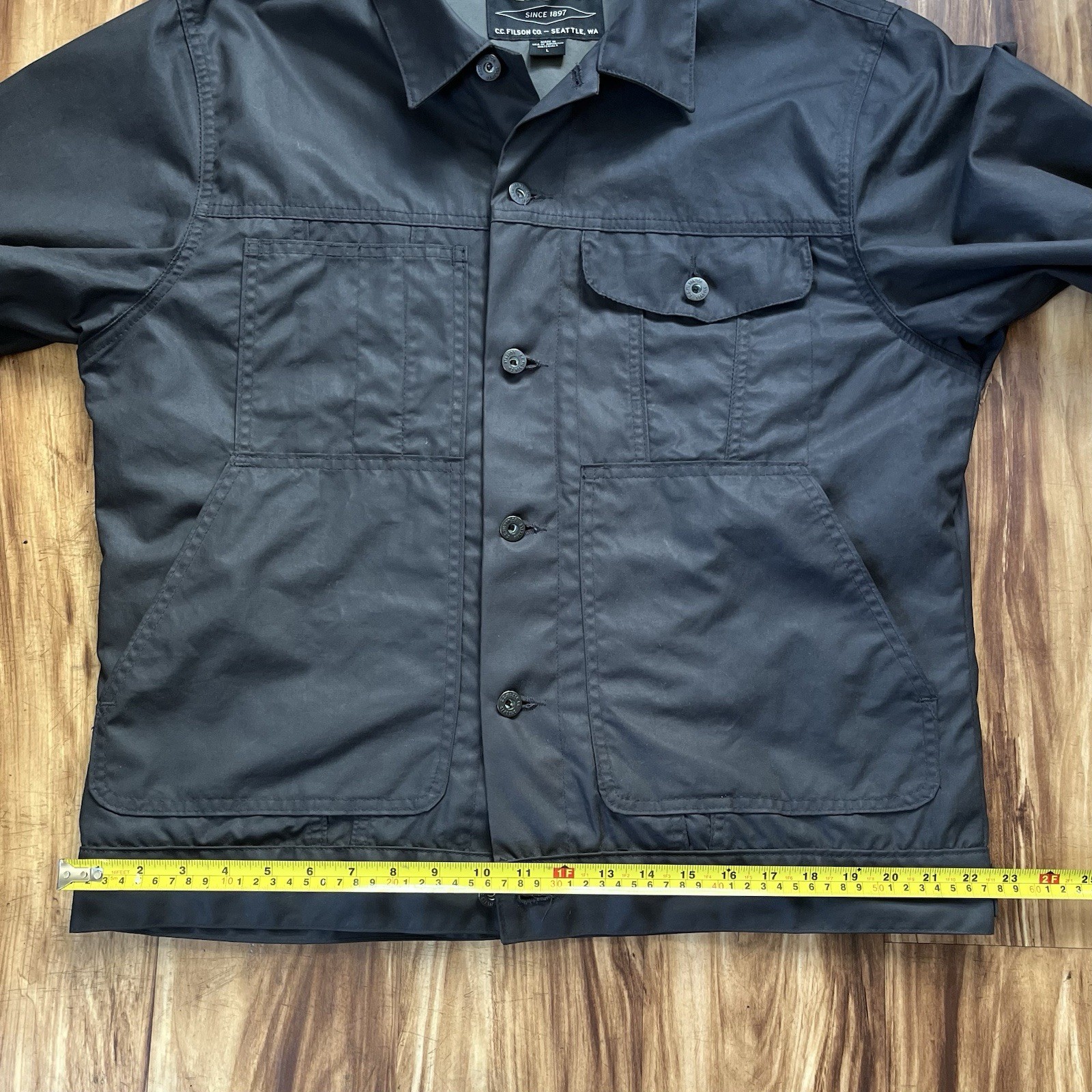 Filson 20100829 Shelter Cloth Short Lined Cruiser | Black L Made in USA NM RARE