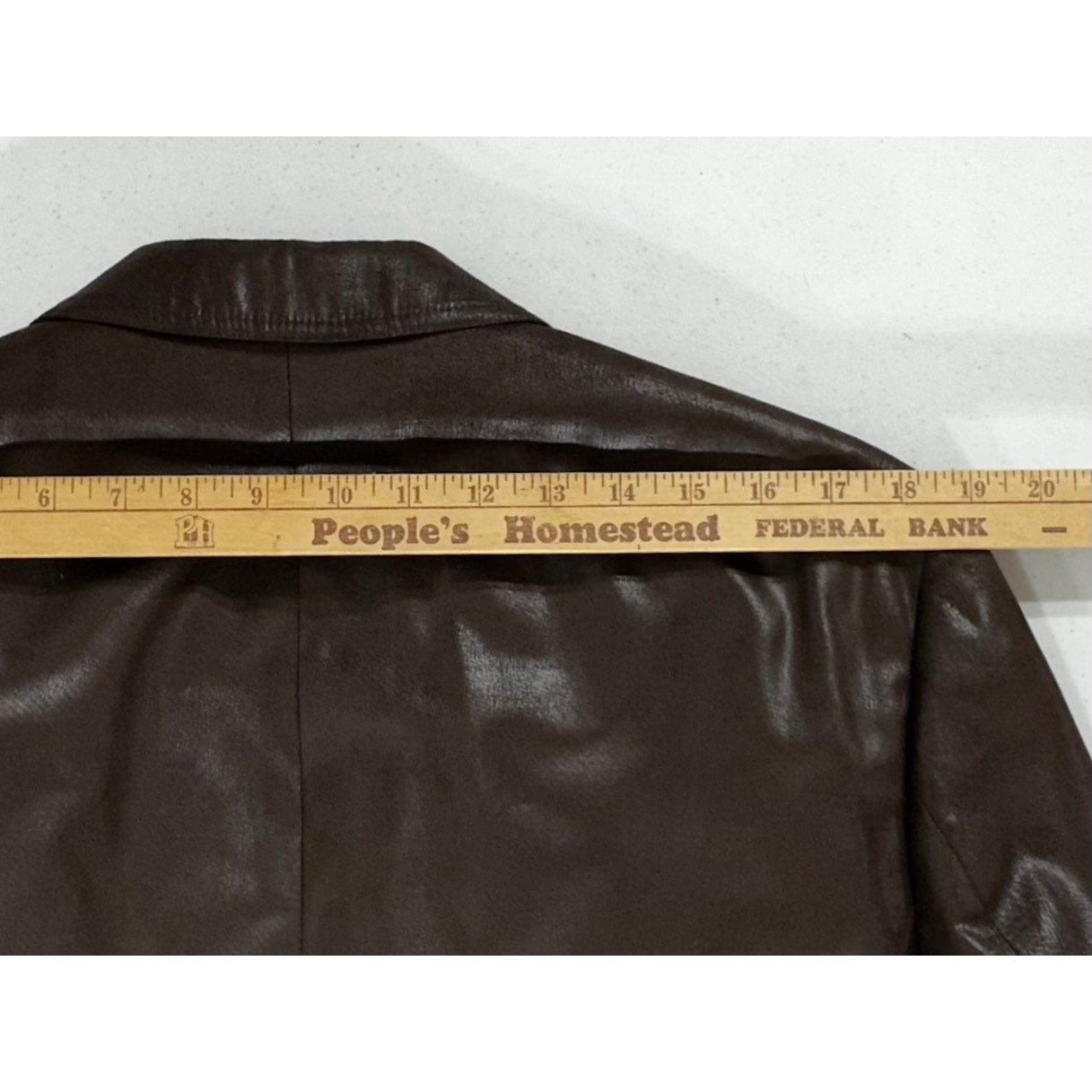 Pronto Uomo Faux Leather Blazer Sport Coat Approximately Size 40 (Medium) Brown