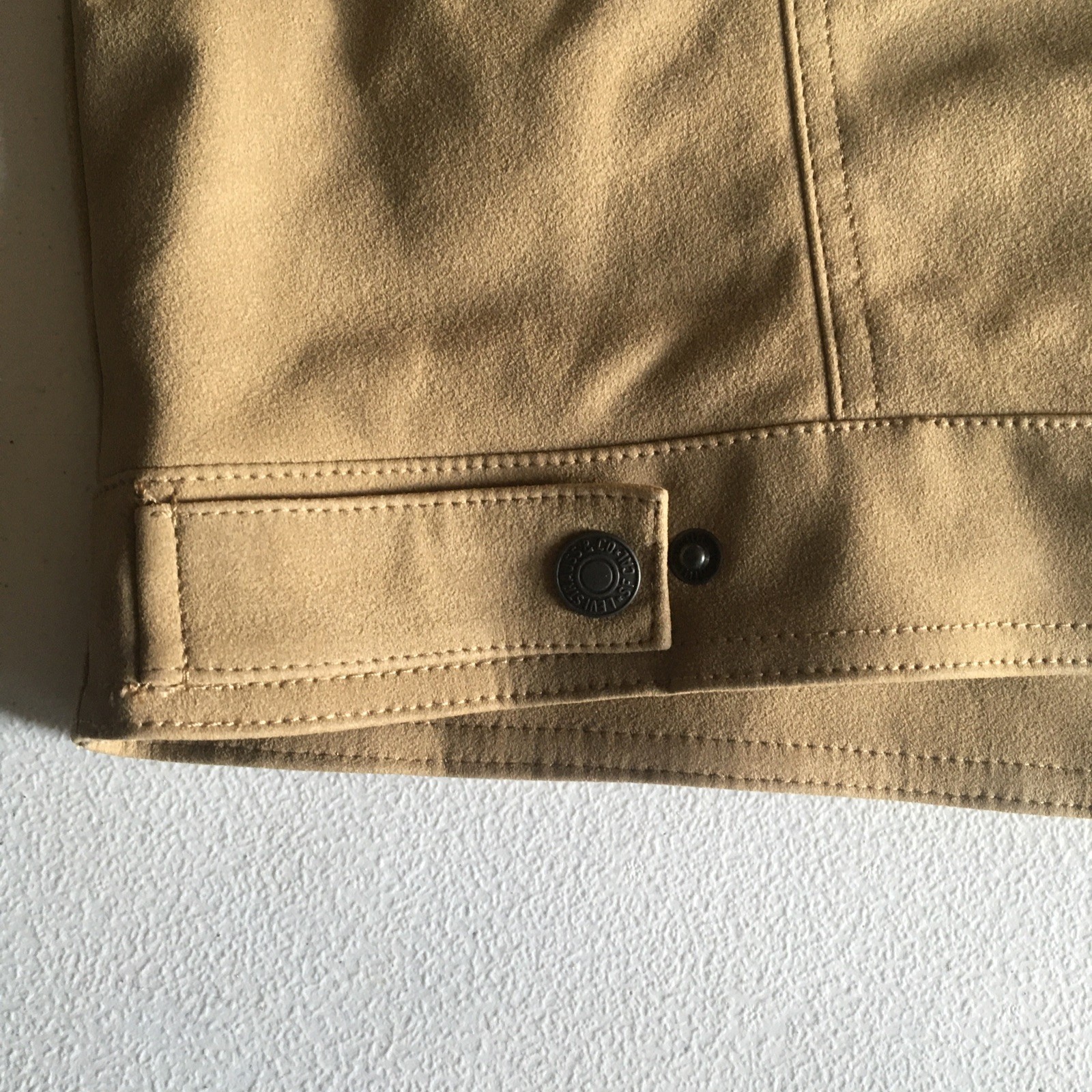 Levis Trucker Jacket Mens Brown Levi’s Faux Cow Suede Trucker Jacket Size S