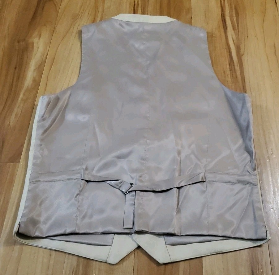Pronto Uomo Platinum Linen Vest Mens Size Large Tan Dress Button Mens Warehouse
