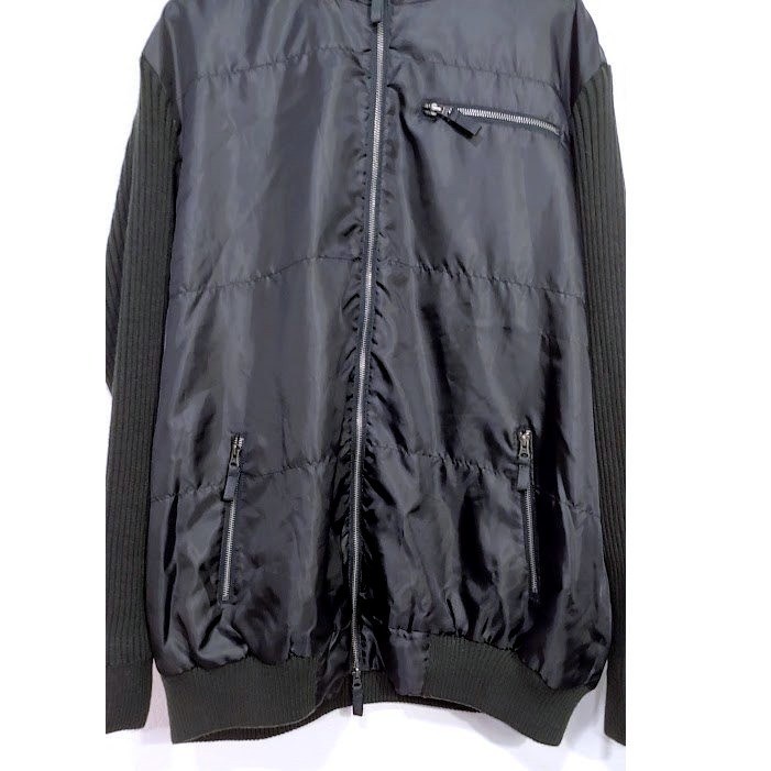 Liberty Blues Jeans Company Mens Black Hooded Jacket With Knit Sleeves Size 2XL