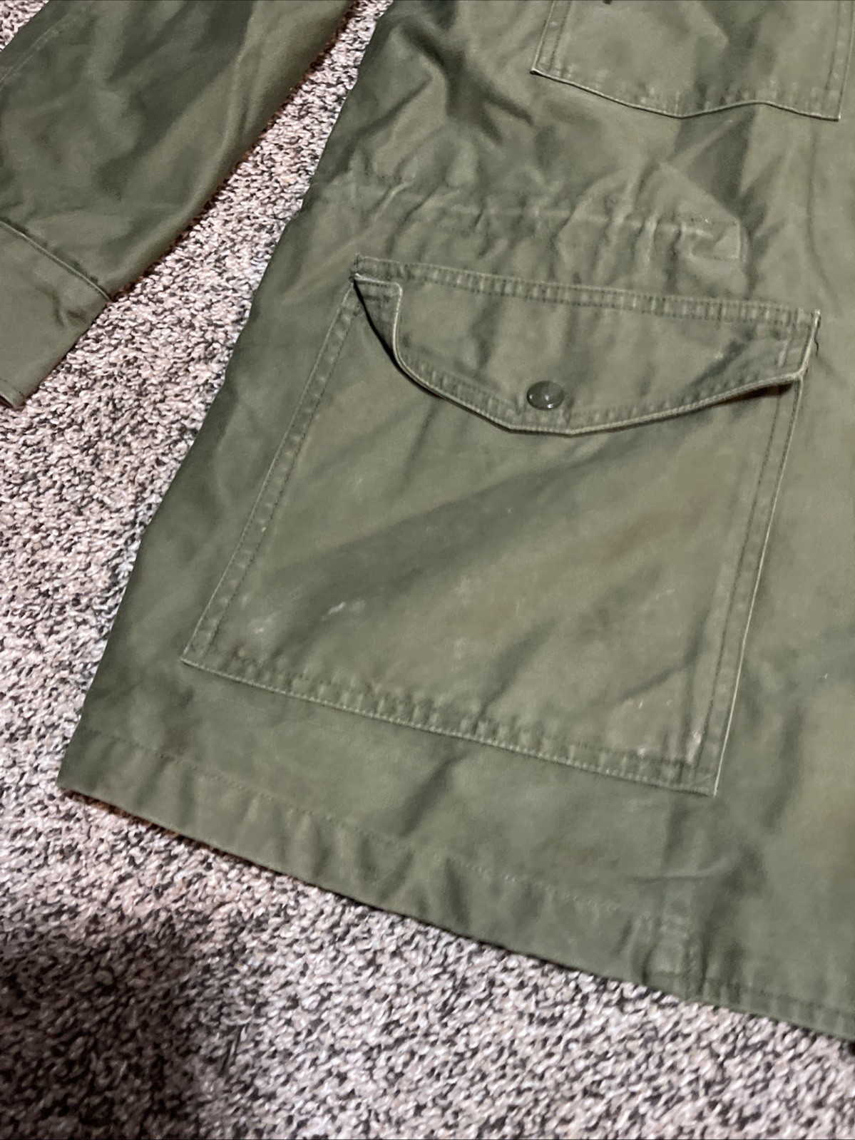 Vintage United States Air Force OG-107 Sateen Olive Green Jacket Sz Med Regular