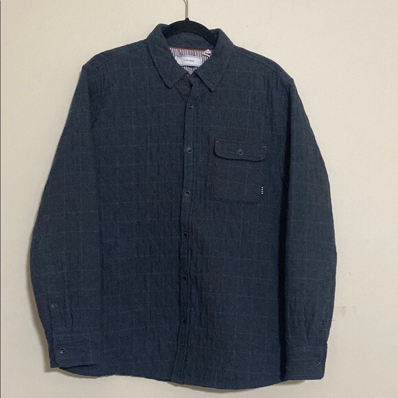 Five four jacket mens XL quilted Dark Gray Button-Up lightweight outdoor casual