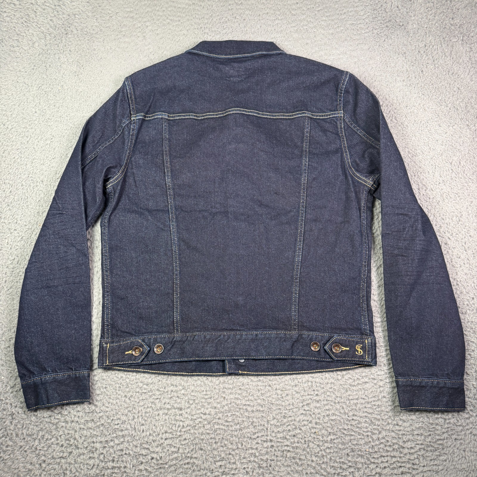 Todd Snyder Denim Jacket Mens Medium Indigo Rinse Dark Blue Trucker Pockets NEW