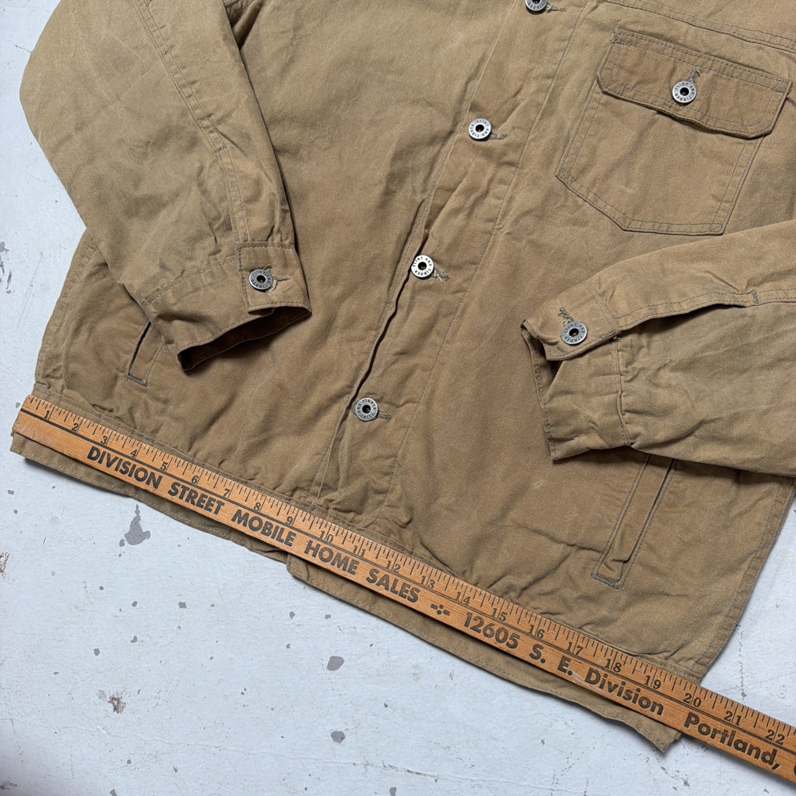 Flint & Tinder Waxed Trucker Work Jacket Lined Made In USA L $328