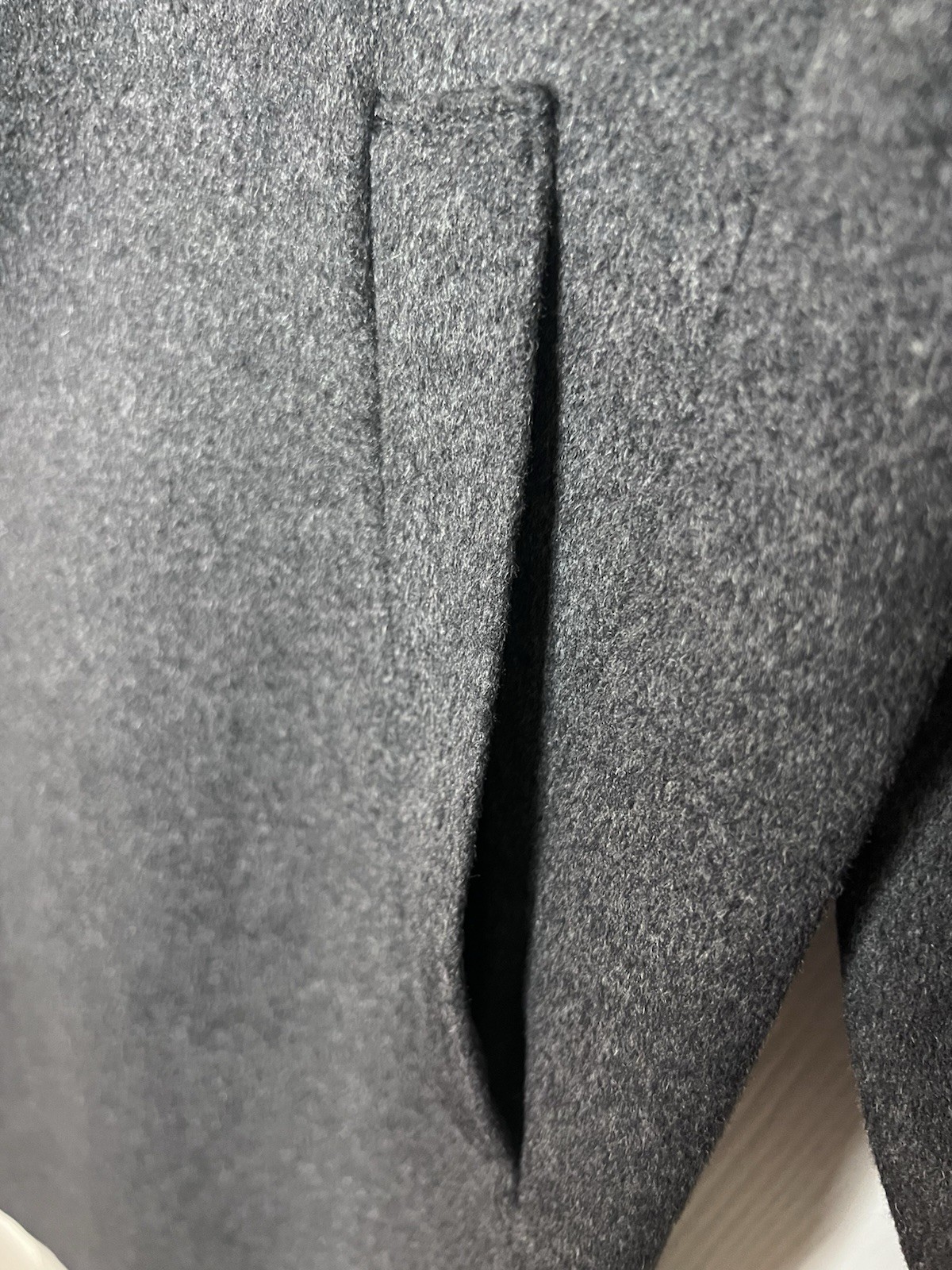 Pronto Uomo Long Overcoat Men’s 46R Grey Wool Single Breasted