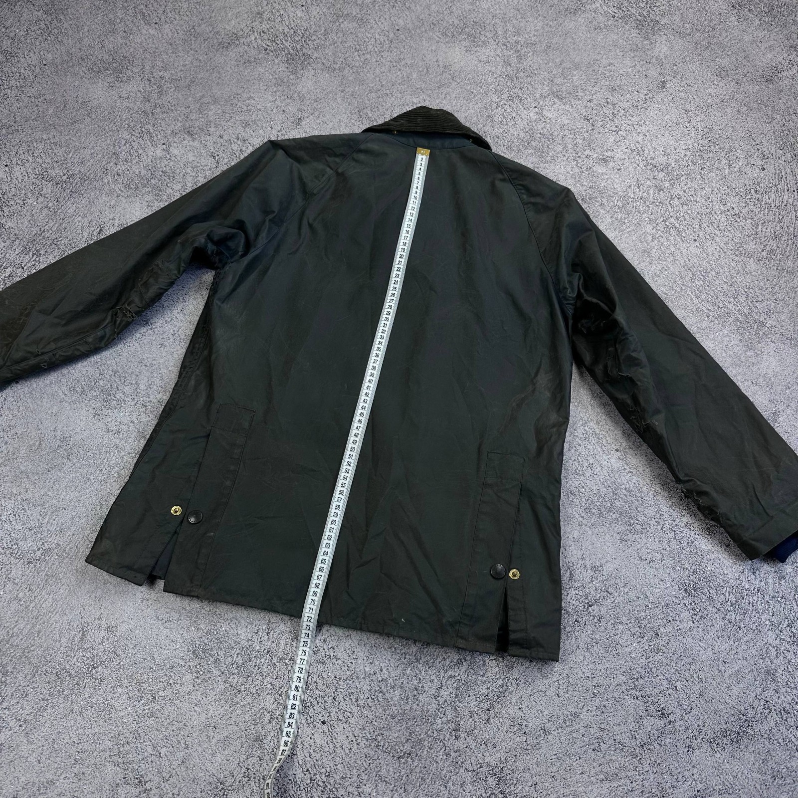 Barbour A105 Bedale Wax Jacket 1988 Green C36 / 91CM Pocket UK Vintage