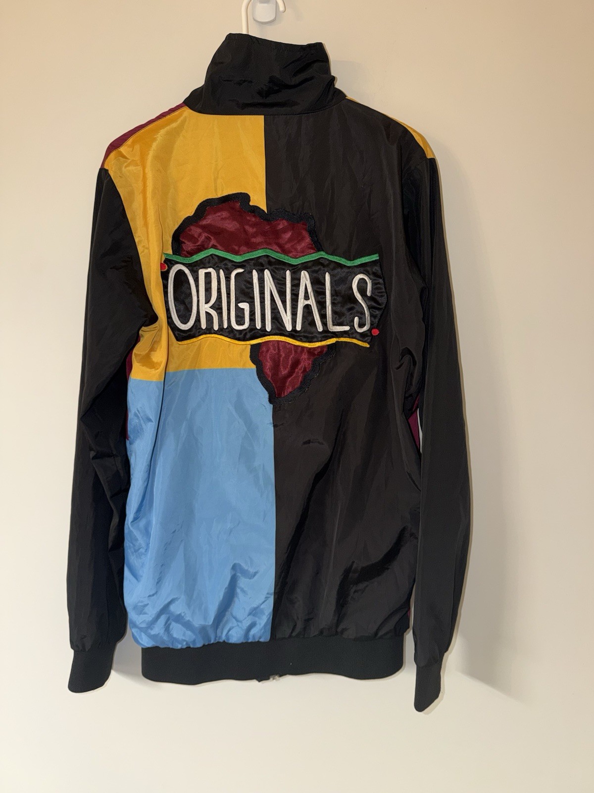 Vintage Originals Kool Kiy Colorblock Jacket Full Zip w/Pockets Men’s M Burgundy