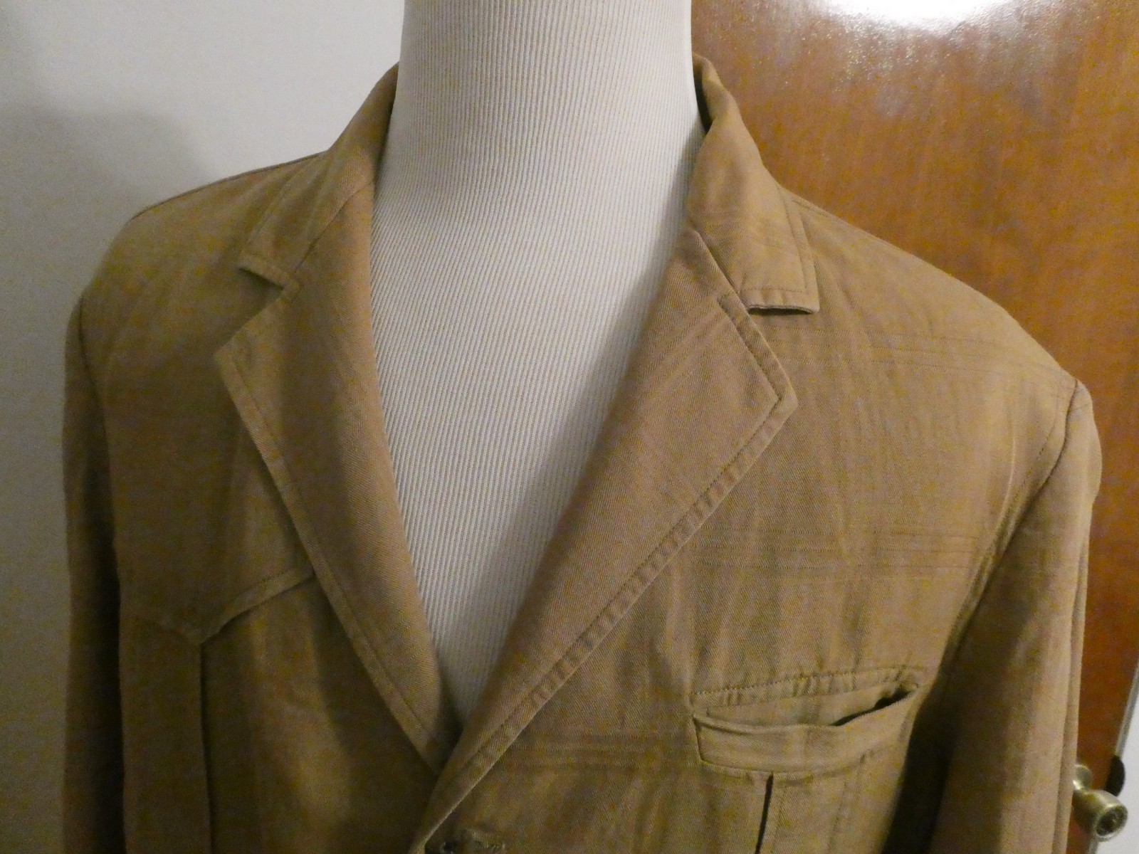 Robert Graham Blazer Men’s Soft 100% Cotton Brown Sport 1 Piece Coat Casual XL