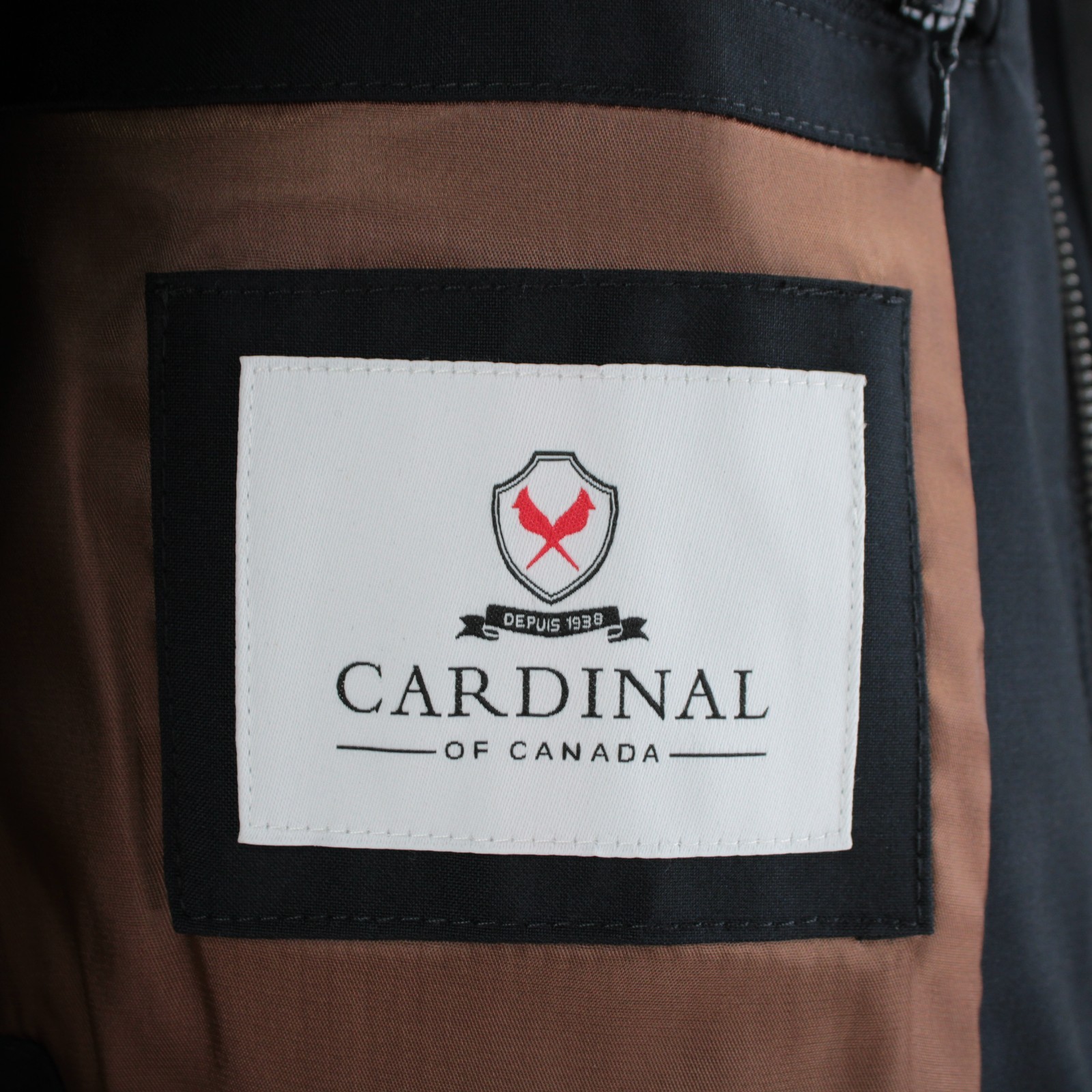 Cardinal of Canada NWD Wool Hooded Jacket Size 38R (Small) US In Solid Navy Blue