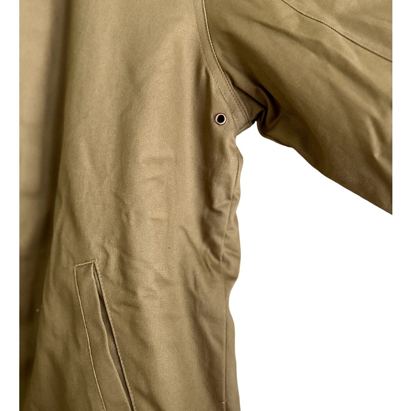 Hurley Tan Men’s Military Jacket-Sherpa Lined-Size Small-NWT