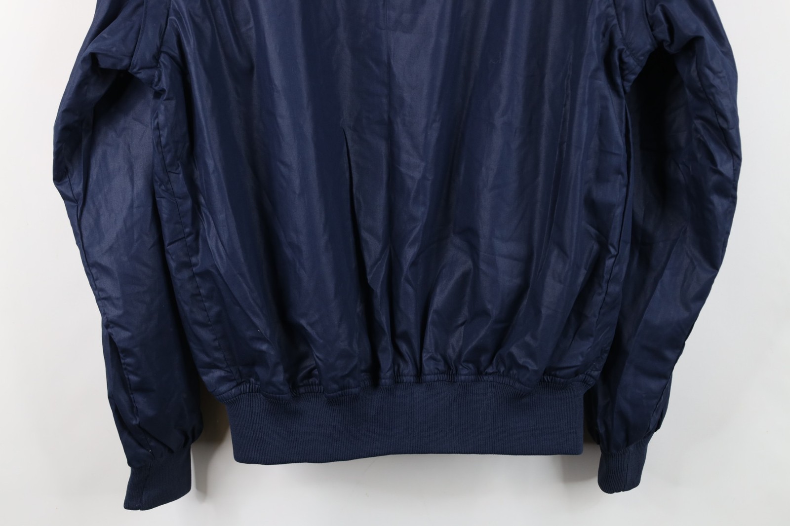 Deadstock Vintage 80s 90s Streetwear Mens Medium Zip Off Bomber Jacket Vest Blue