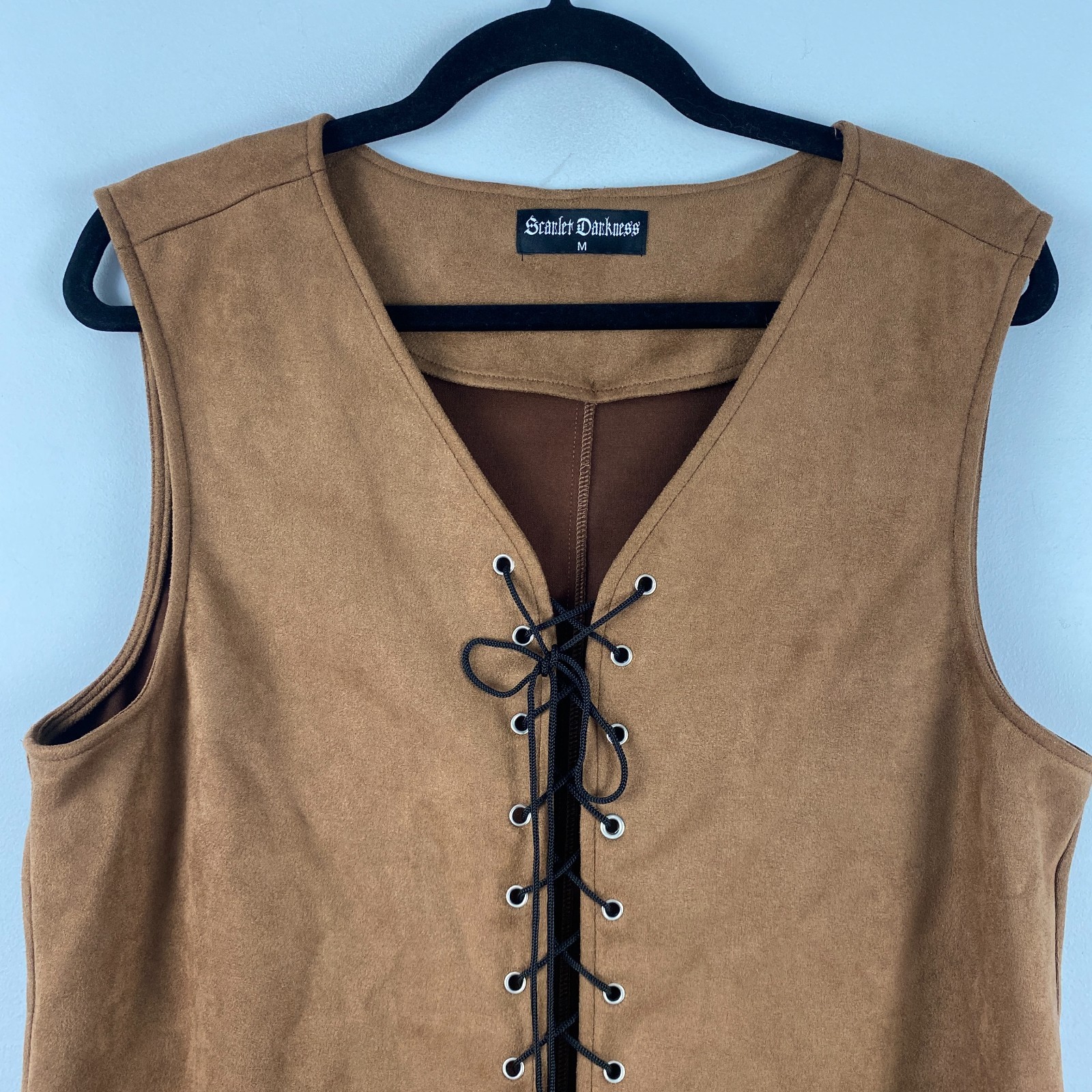 Scarlet Darkness Mens M Renaissance Steampunk Lace-up Vest Gothic Waistcoat