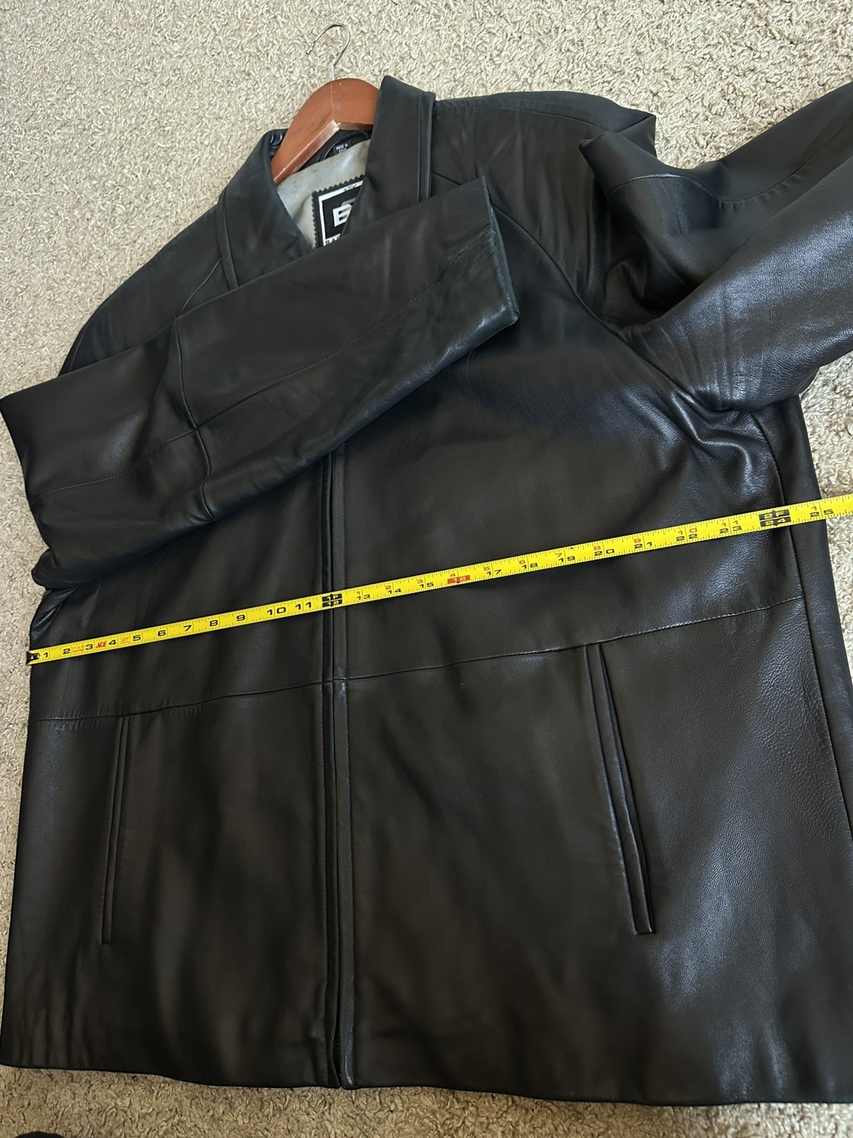 Bachrach Leather Jacket Black Mens XL VERY NICE