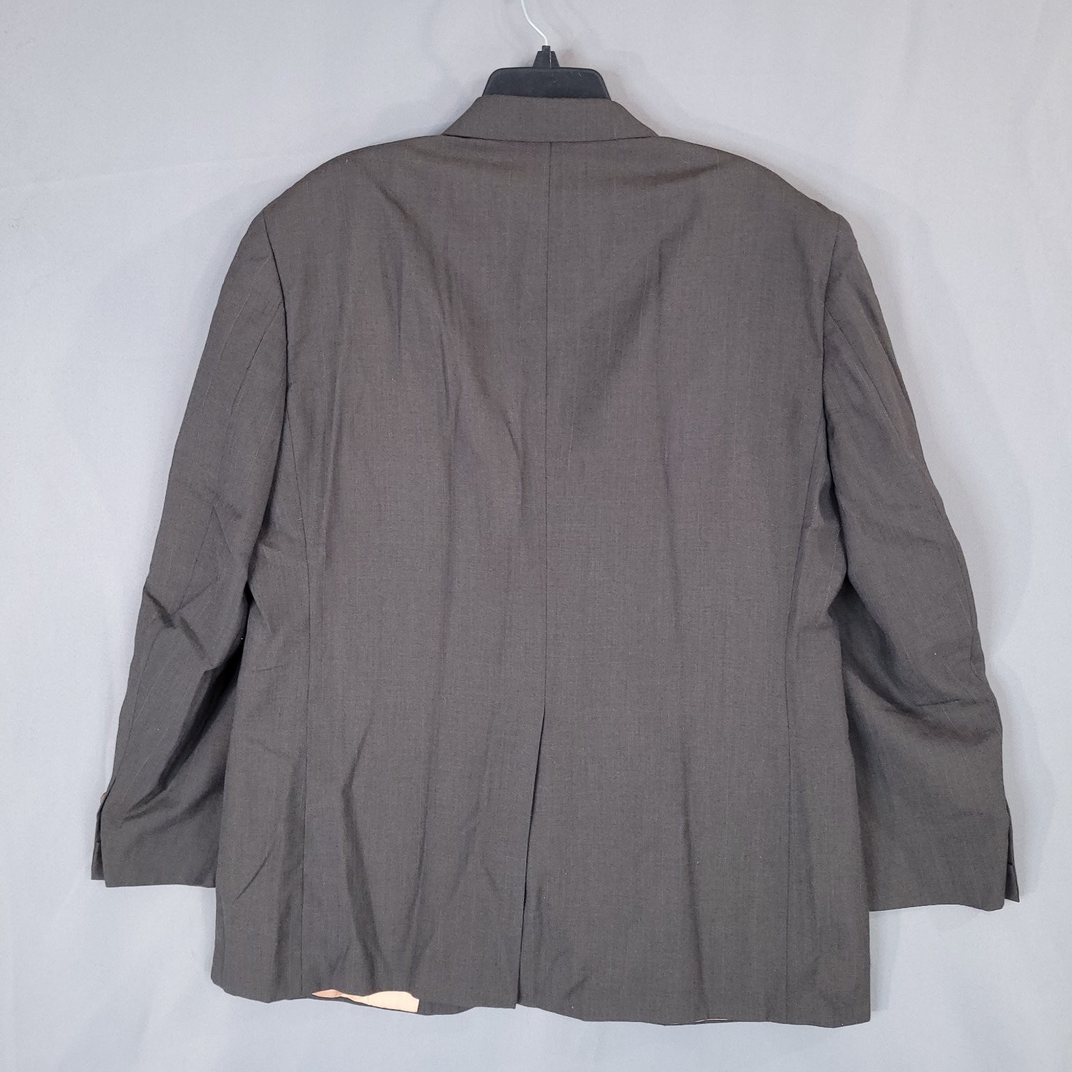 Men’s Brown Pinstripe Blazer Jacket Size 46R Dry Clean Only