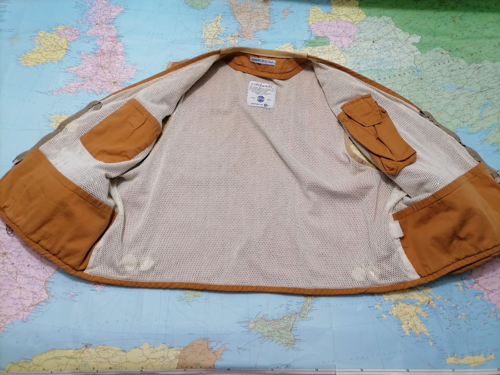 J. TAVERNITI US Navy Gile / Jacket / Vest, Blue Dept. Paris France 1984