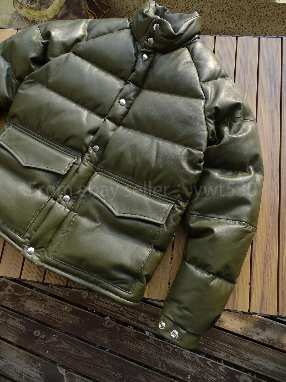 Italy Full Grain Sheepskin Down Jacket Duck Down Warm Genuine Leather Jacket Men