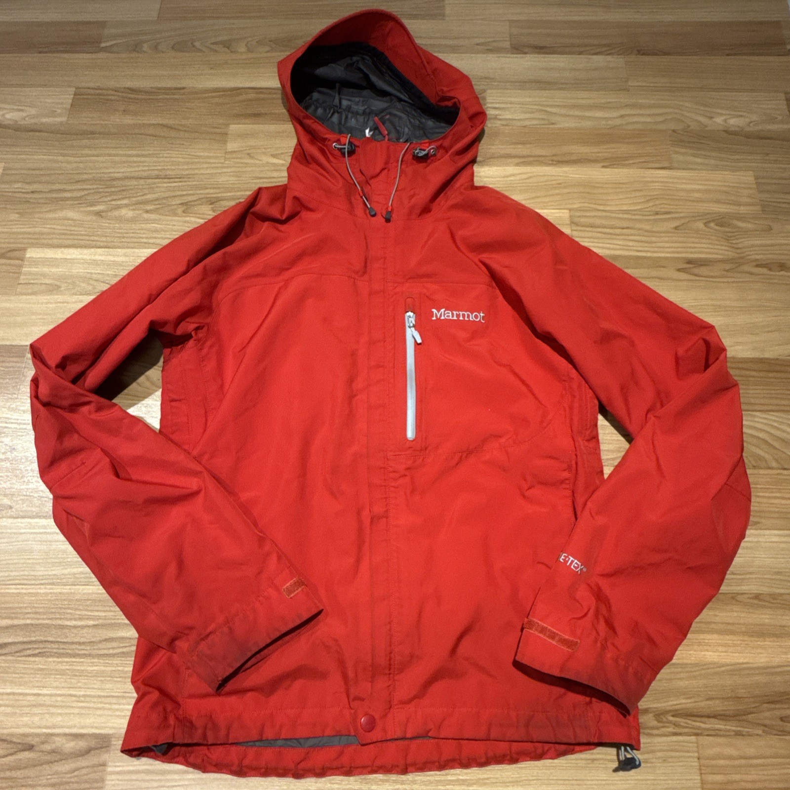 MARMOT Minimalist Gore-Tex Mens S/P Rain Parka/Jacket Red