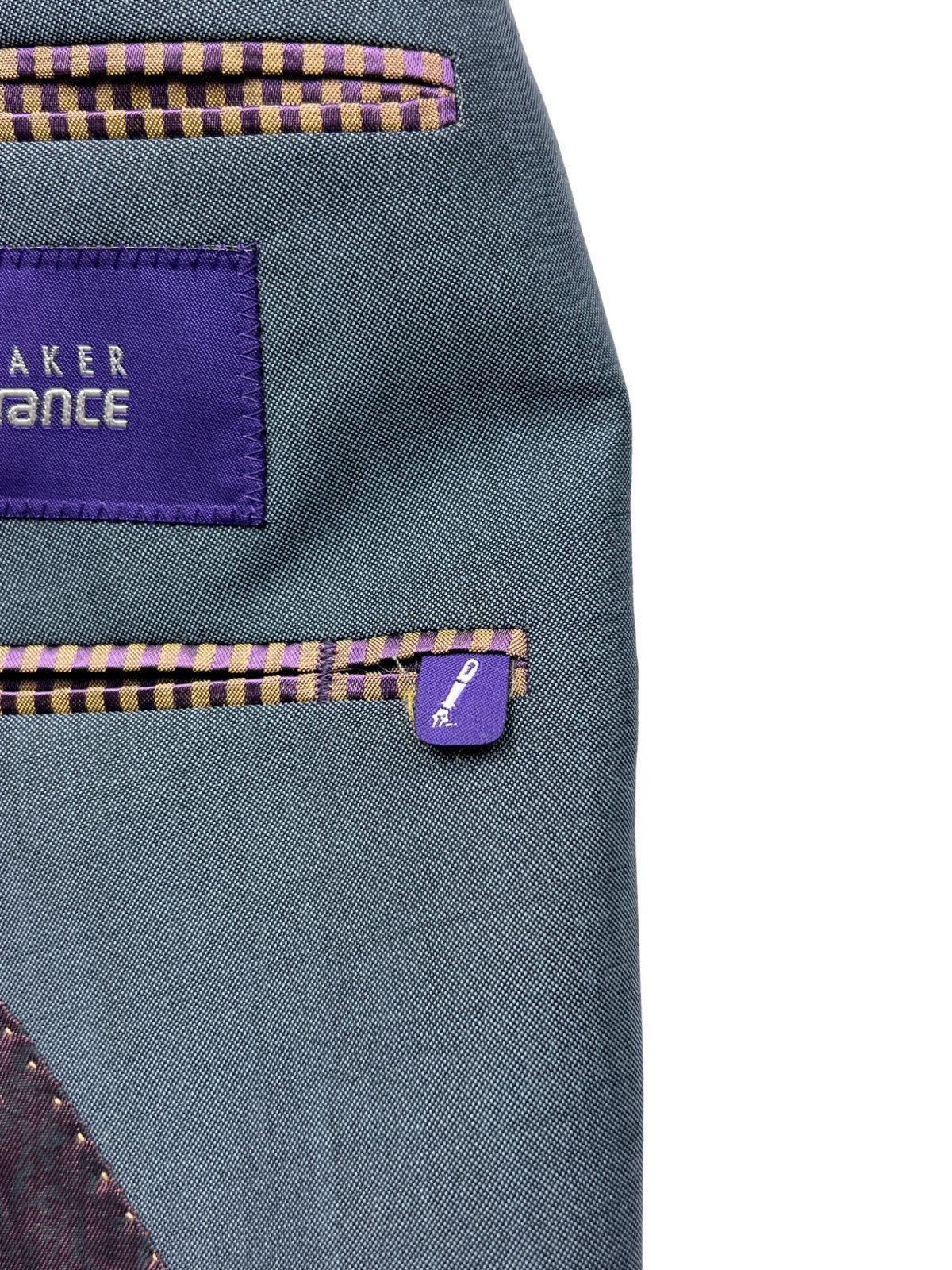 Ted Baker Mens Endurance Wool Blazer Jacket Size 40 R Gray Tweed Stand Collar