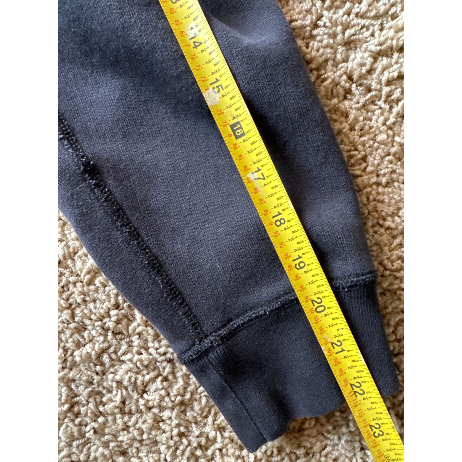 Polo Ralph Lauren L Faded Black Reverse Weave Full Zip Hoodie Sweat Jacket