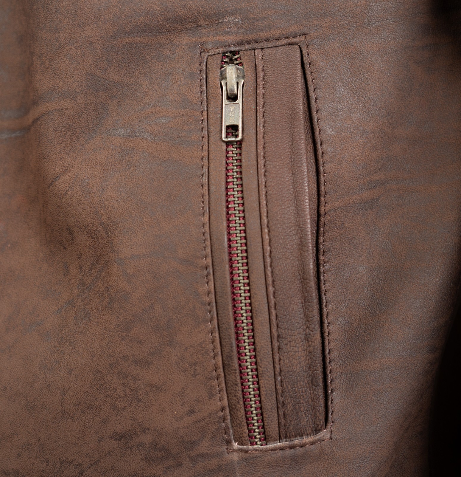 RZ Signature: Leather jacket-MEN Color-Brown Matt size S/M/L/XL/XXL/XXXL