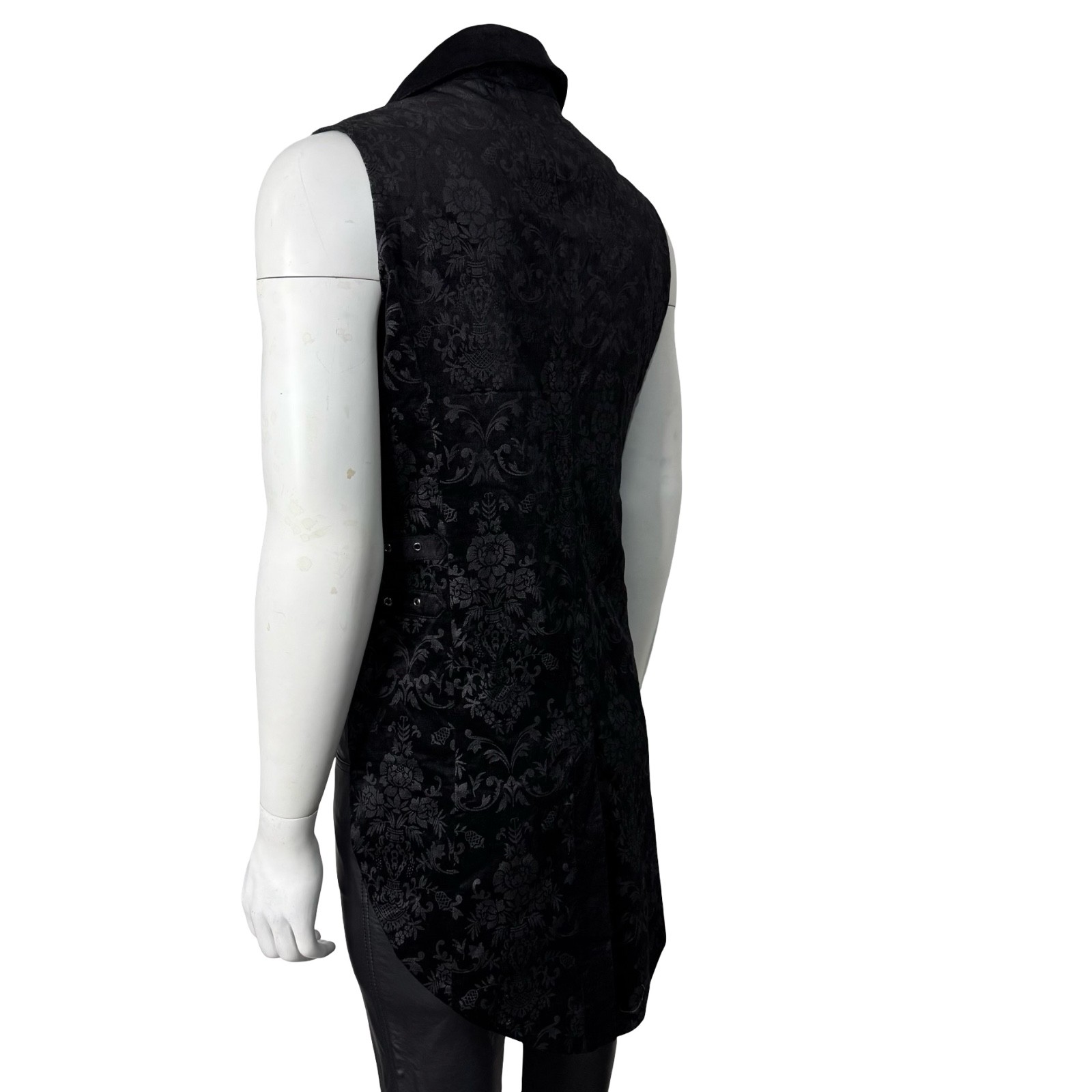 PUNKRAVE BLACK GOTH DARK PRINTING TAILCOAT VAMPIRE VINTAGE WAISTCOAT VEST Y-596