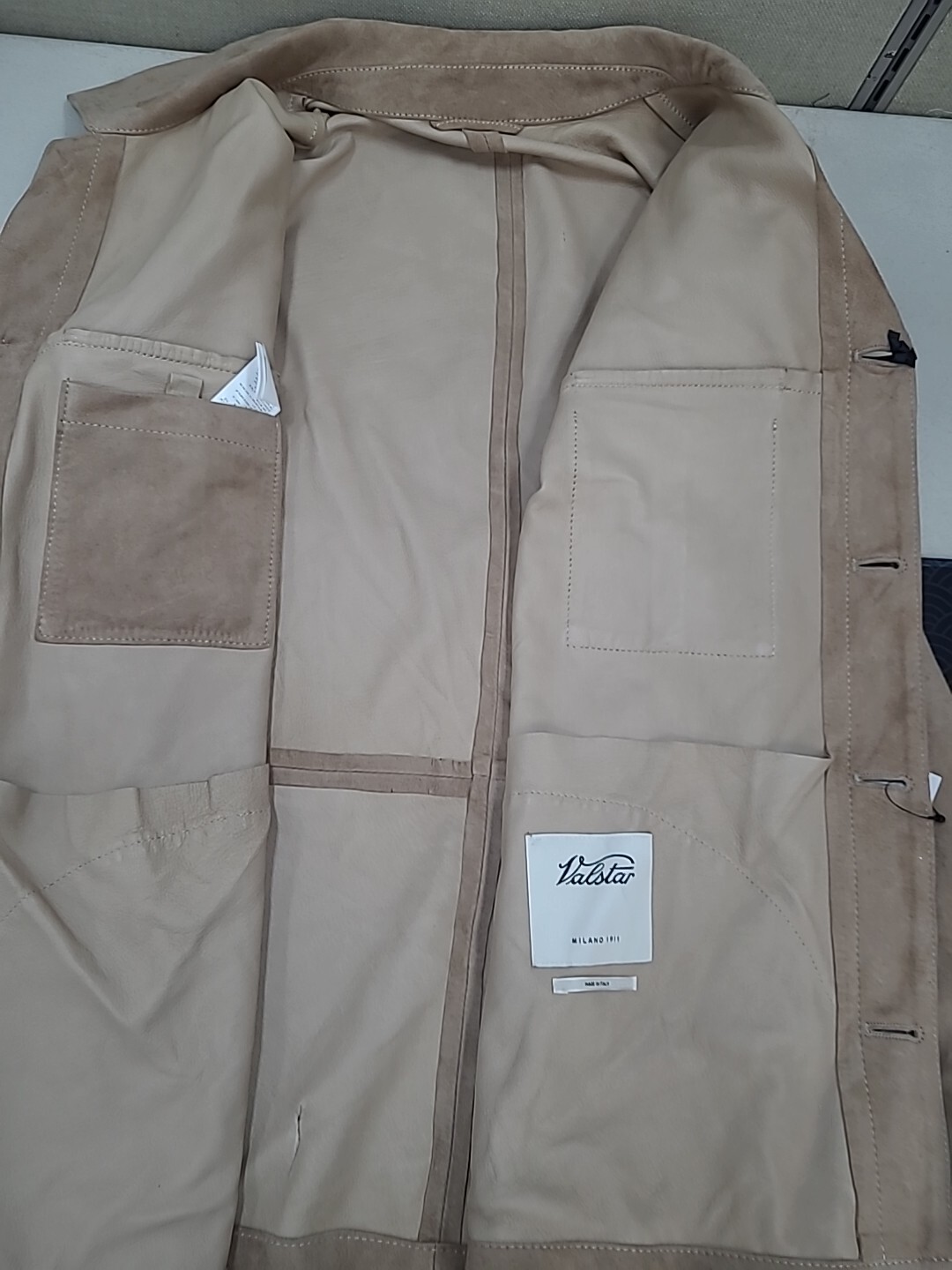 New Valstar Suede Overshirt Jacket Light Sand Size 52/185