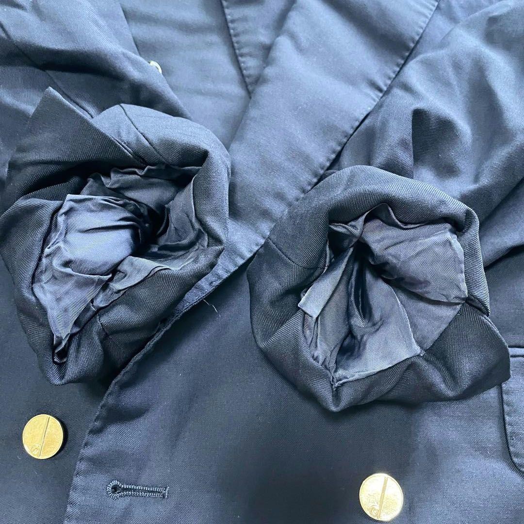 Dunhill Navy Blue Vintage Tailored Jacket Italy Gold Button L Used