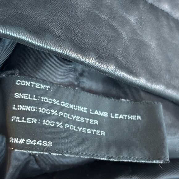 Claiborne Men’s 100% Lambskin Leather Black Jacket Coat Size Large