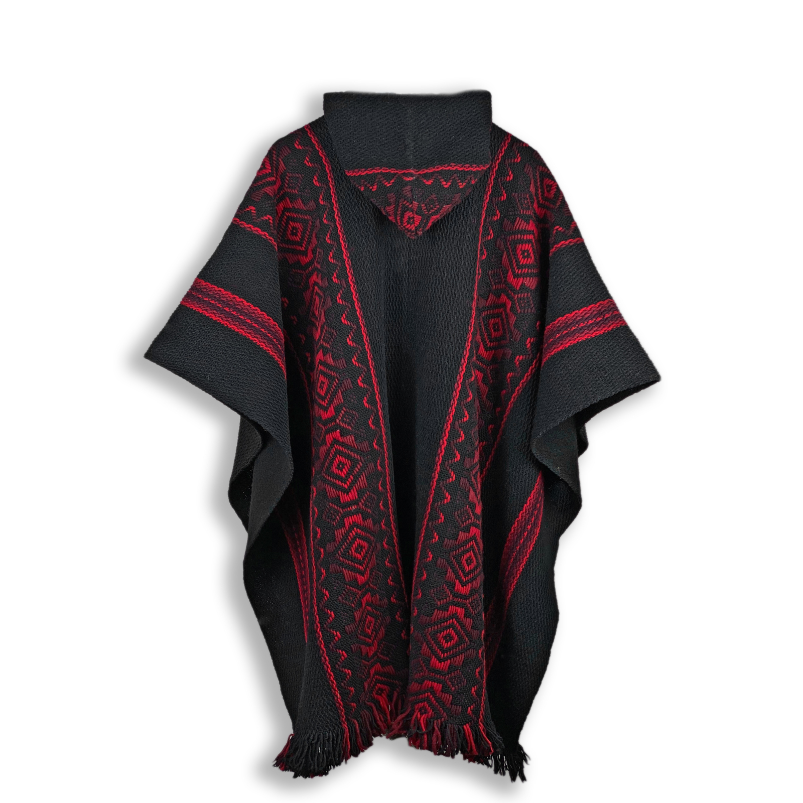 LLAMA WOOL MENS WOMANS UNISEX HOODED PONCHO PULLOVER SWEATER JACKET ALL SEASONS