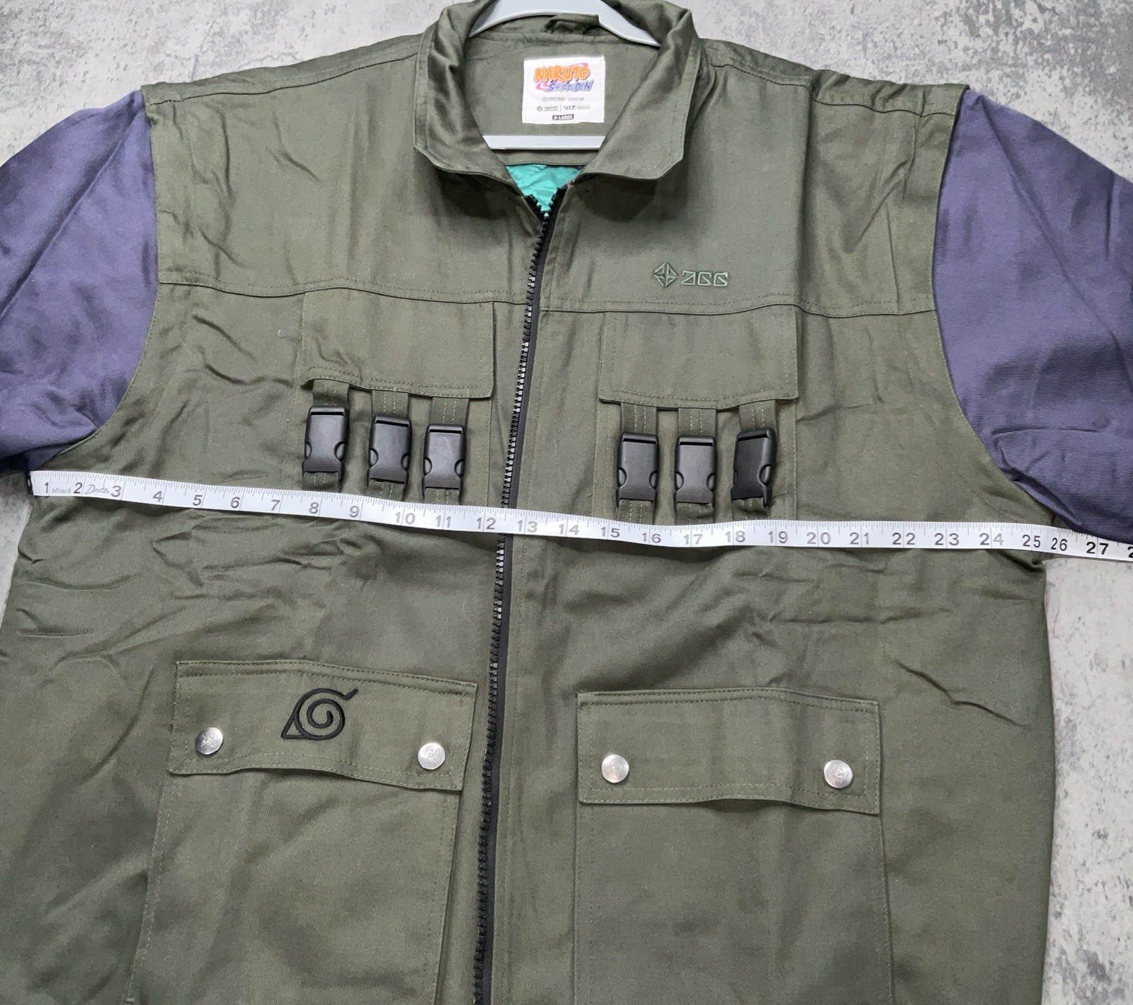 Naruto Shippuden Jonin Denim Jacket Medium High-Quality Denim Bomber Jacket XL