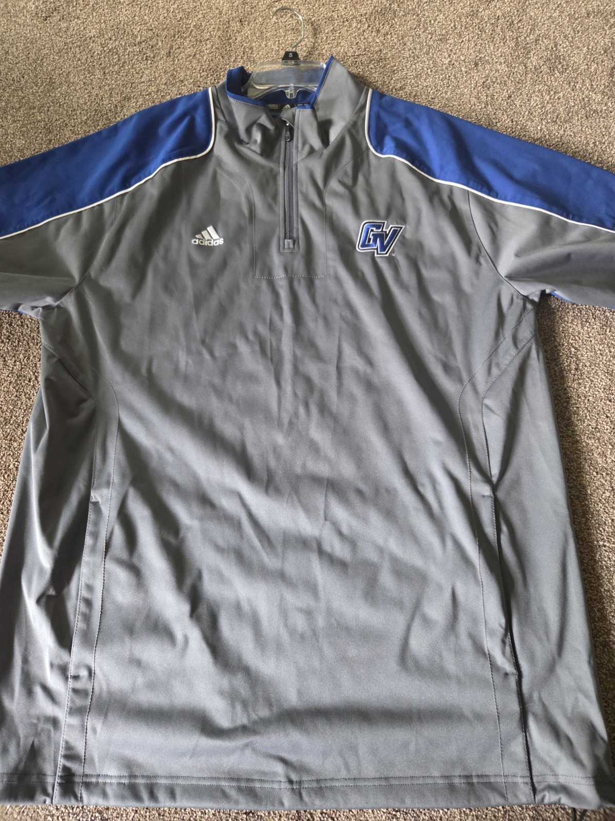 Adidas Grand VALLEY Rain Jacket Quarter Zip Pullover XLarge Short Sleeve