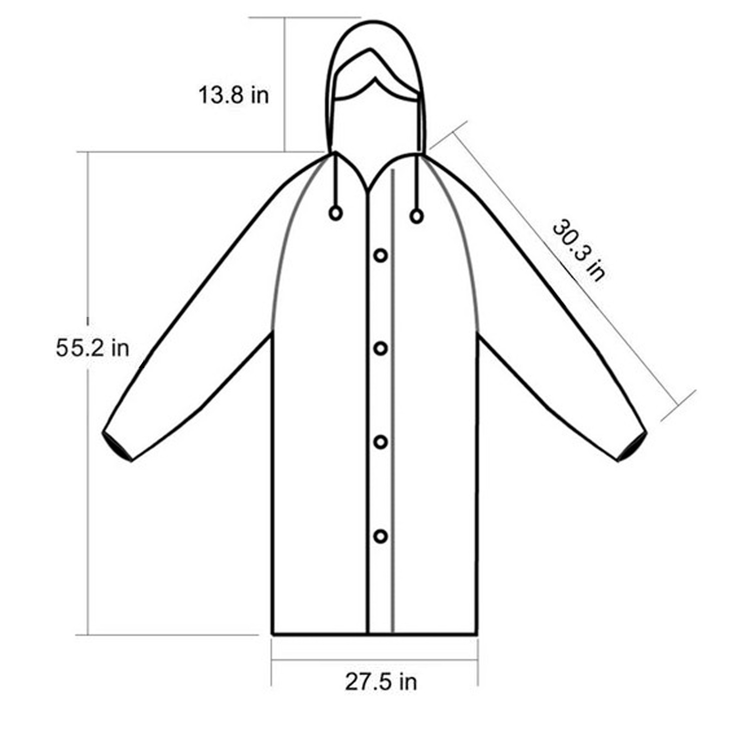 Waterproof Jacket Raincoat Rain Coat Hooded Poncho Rainwear for Women Men Adults