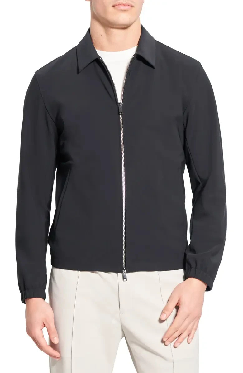 THEORY Jacket Mens XS Black Zip Up All Season BRODY Precision Ponte $425