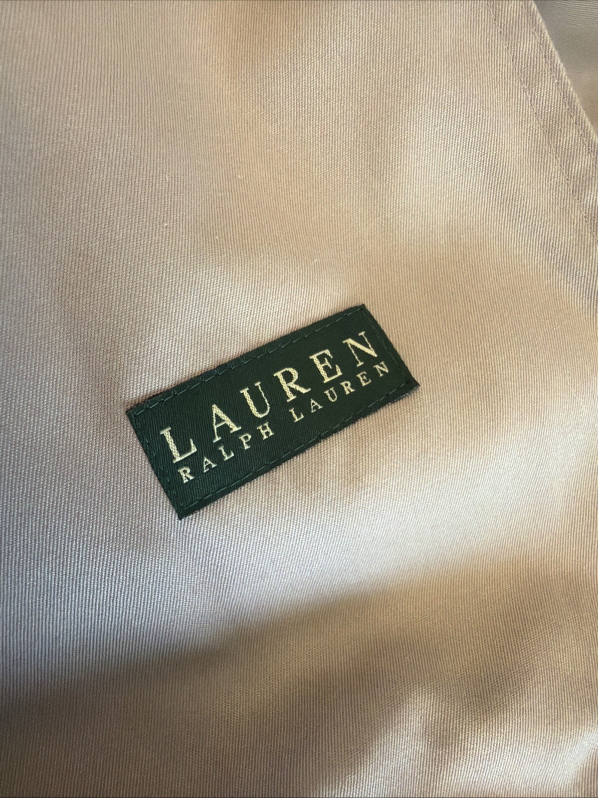 Lauren Ralph Lauren Trench Coat 48R Tan Belted Mens XL Double Breasted