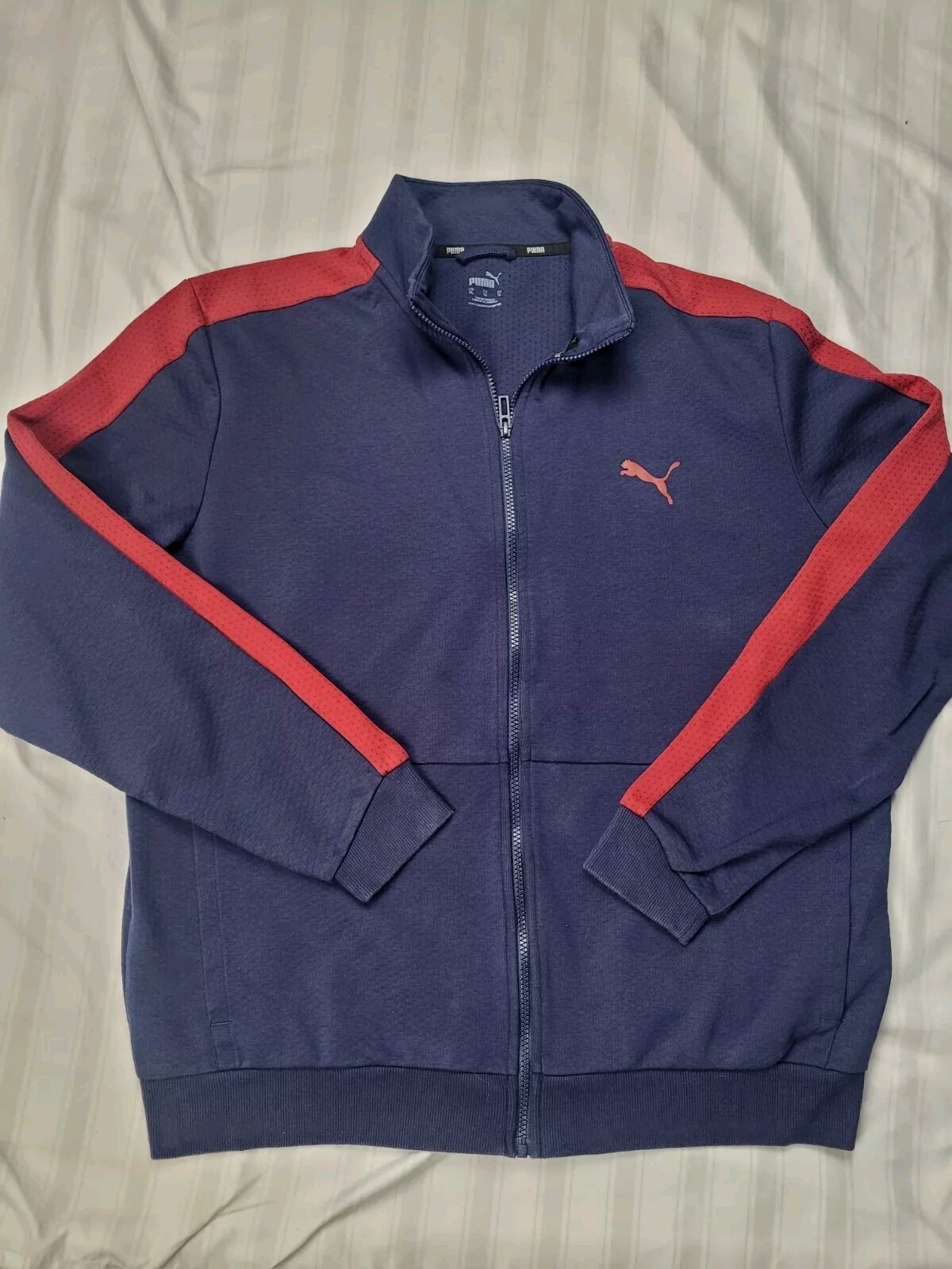 Puma Jacket Mens Size XL Blue SE Way 1 Crossfit Full Zip Running Gymwear