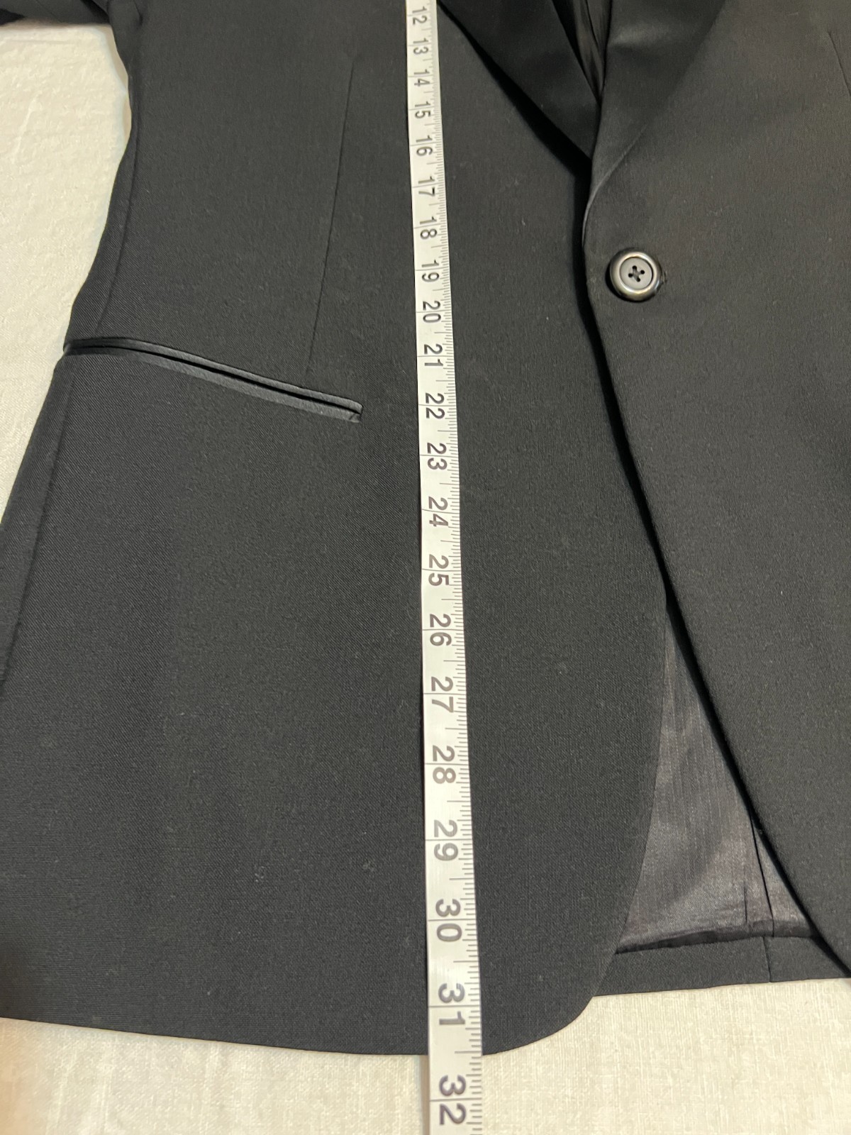 Givenchy Monsieur Mens Tuxedo Blazer Black 100% Wool Peak Lapel USA Made 42R/L