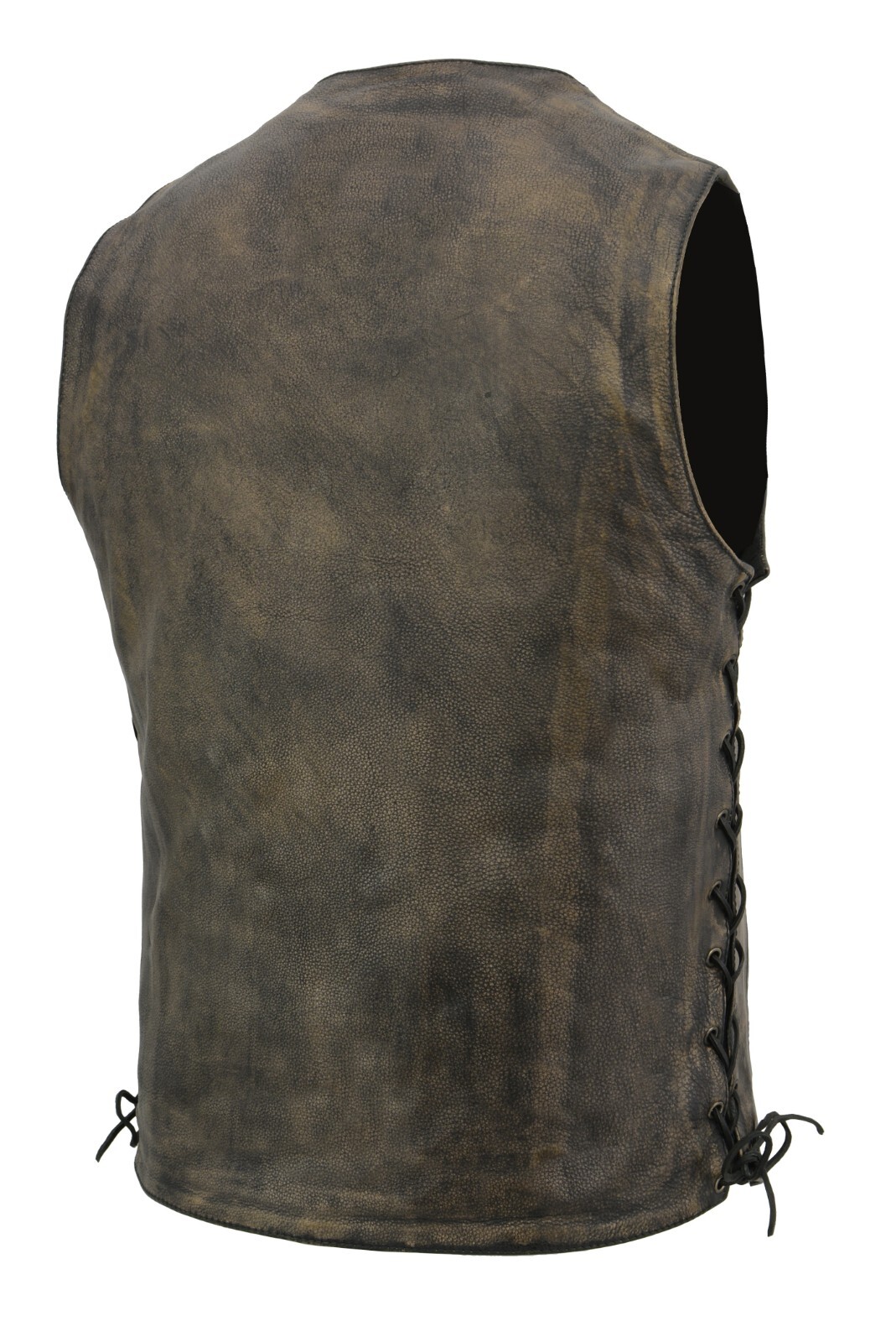 Milwaukee Leather MLM3540 Men’s ‘10 Pocket’ Distressed Brown MC Leather Vest