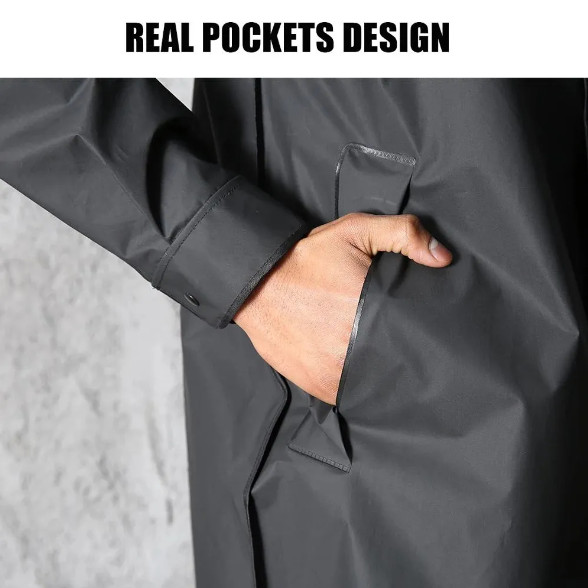 Unisex Adult Waterproof Raincoat Rain Coat Hooded Jacket Poncho Rainwear Camping