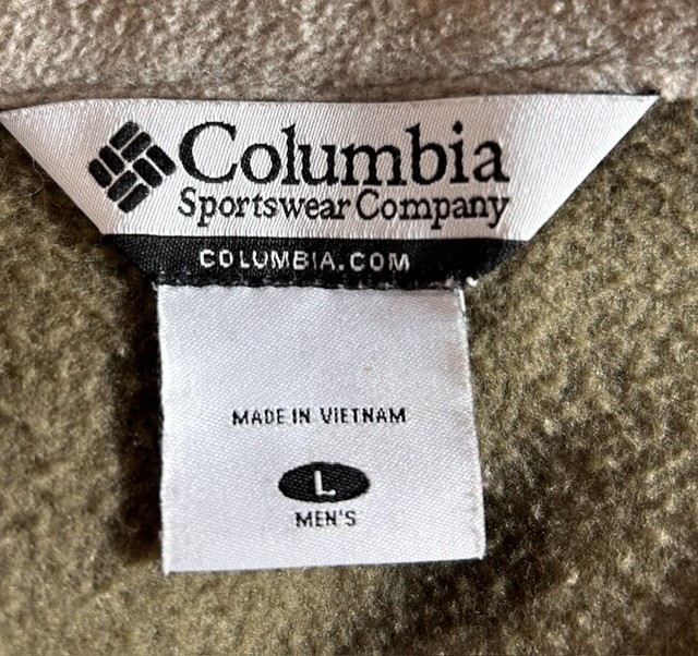 Columbia Steens Mountain Fleece Jacket Mens Sz Lg Olive Green Full Zip & Pockets