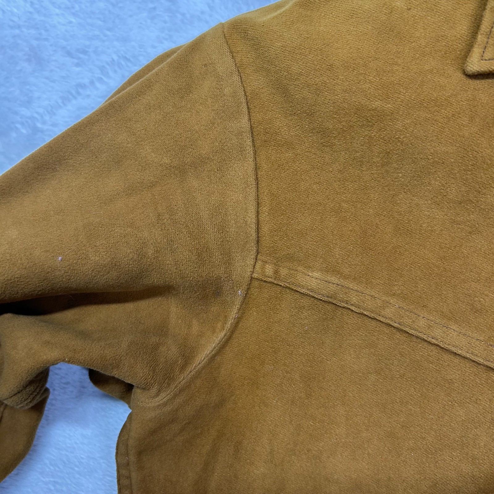 VTG Campus Rawhide Lacer Shirt Jacket Men Brown Lace Up Western USA Made – Small